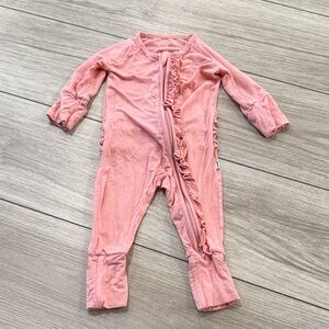 Little Sleepies Petal with Ruffles Convertible Romper/Sleeper Newborn